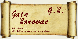 Gala Marovac vizit kartica